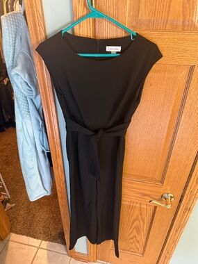 Calvin Klein Black Sleeveless jumpsuit with Tie Waist